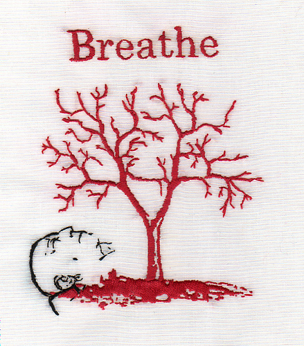 Bascom Hogue - Breathe- Hand Embroidery Bascom Hogue - Breathe- Hand Embroidery