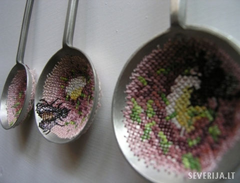 Severija Incirauskaite-Kriauneviciene Cross Stitches On Metal Severija Inčirauskaitė - Kriaunevičienė - Morning Trio - Cross Stitch On Metal
