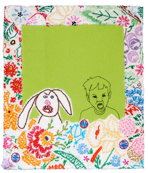 Maggy Rozycki Hiltner - Disagreeable Dog - Mixed Media