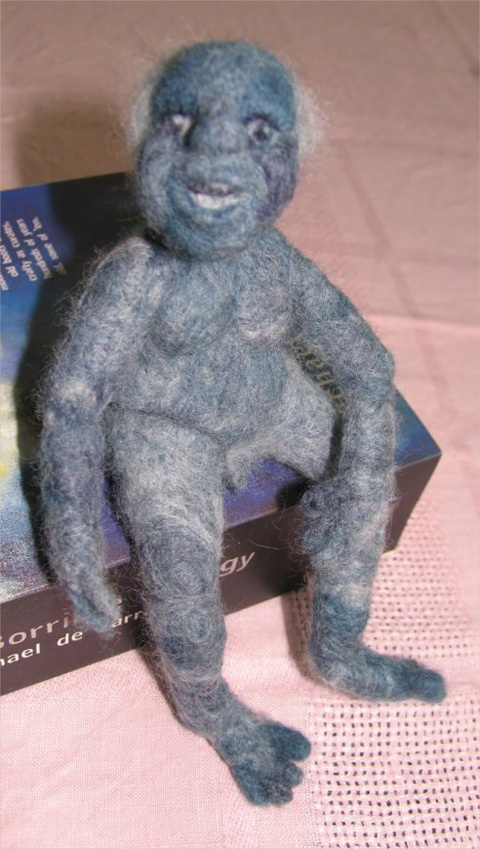 Gramarye - Blue Needlefelt Doll Gramarye - Blue Needlefelt Doll