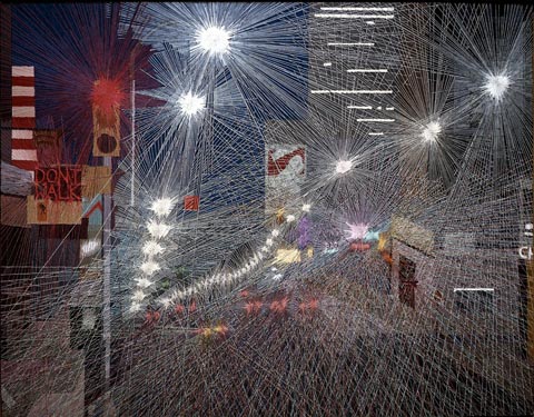 Robert Forman Thread Painting - Eighth Avenue 1979 Robert Forman - Thread Painter