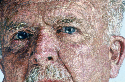 Cayce Zavaglia - Dad (detail) - Hand Embroidery