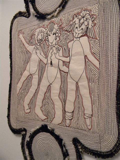 Danny Mansmith - Three Figures Detail eMbroidery - Danny Mansmith