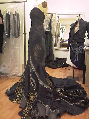 Revolutionizing Art With Denim: A Fabric'S Journey From Functional To Fashionable Incredible evening gown by Renaissance Brighton