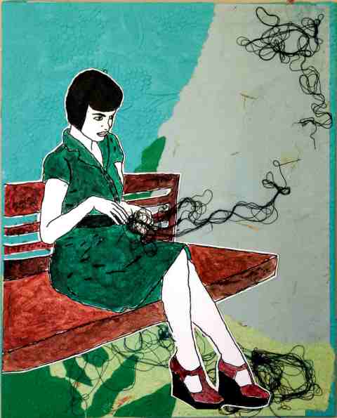 Push: Stitchery - The Best Textile Art Book! Raquel J Alves - Green