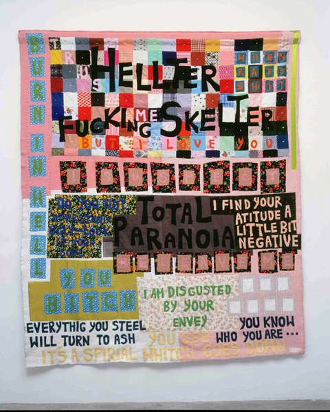 Tracey Emin - Helter Fucking Skelter appliqued blanket