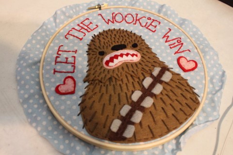 Loveandasandwich - Let The Wookie Win Hand Embroidery loveandasandwich - Let The Wookie Win Hand Embroidery