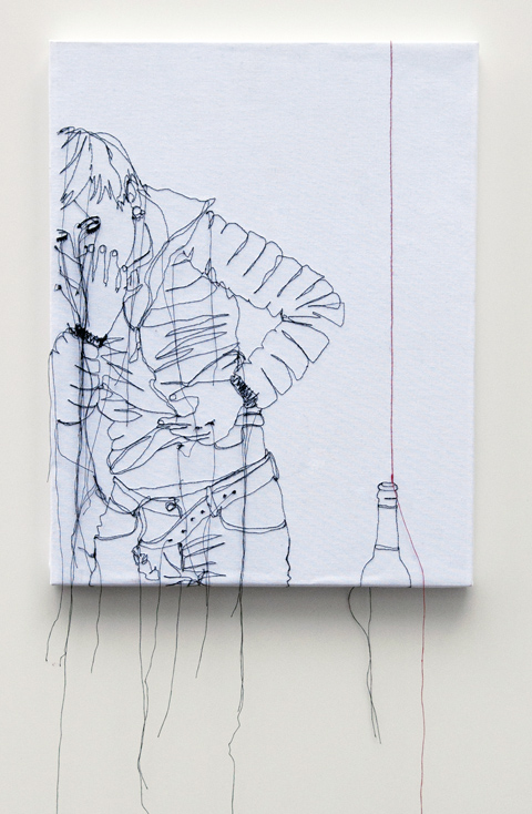 Nike Schroeder embroideries - Self portrait redline I