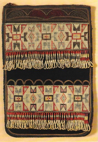  Quillwork Bag, circa 1840's, Great Lakes area.