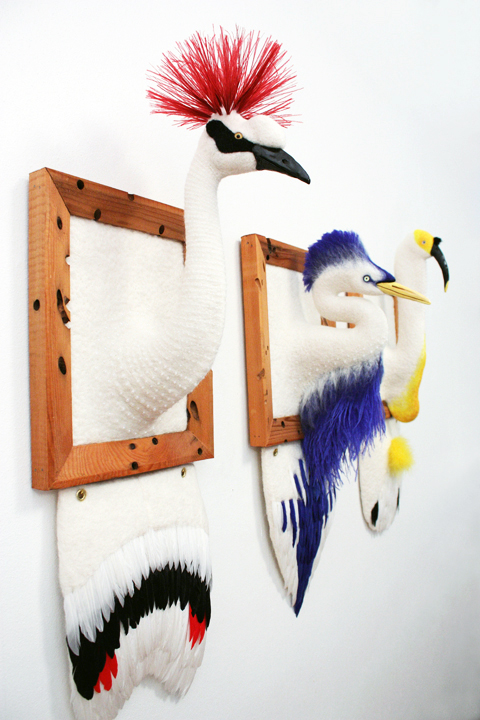 Zoe Williams - Crane-Egret-Ibis Needle Felted Art Zoe Williams - Crane-Egret-Ibis needle felted art