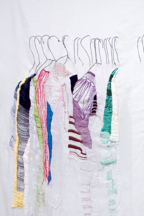 Allison Watkins | Hand Embroidery Allison Watkins - My Closet In San Francisco - Hand Embroidery (detail)