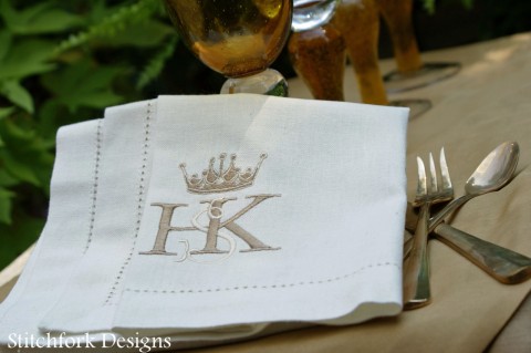 Stitchfork'S Expressive Monograms | Machine Embroidery Stitchfork's Expressive Monograms | Machine Embroidery