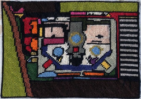 Pandora Vaughan - Brixton Prison Needlepoint Pandora Vaughan - Brixton Prison needlepoint