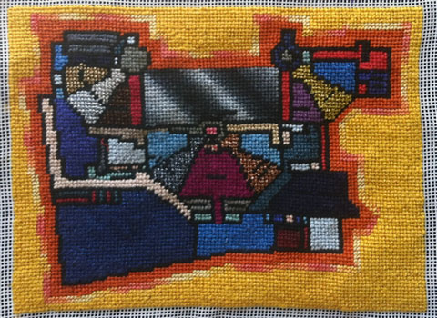 Pandora Vaughan - Hanwell Asylum Needlepoint Pandora Vaughan - Hanwell Asylum needlepoint