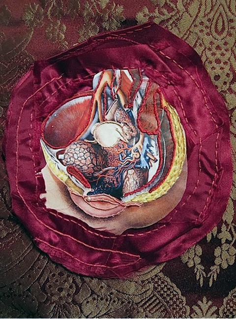 Rachel Harmeyer - Hysteria II - hand embroidered collage