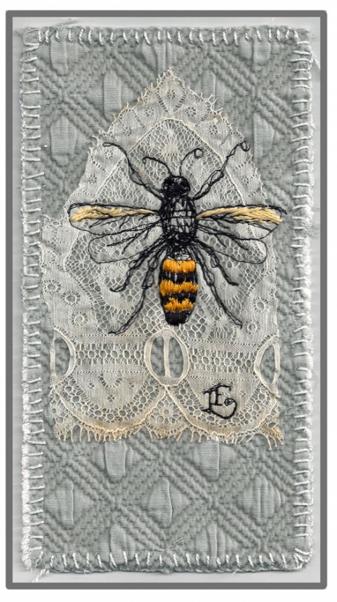 Lauren Evatt Finley | Machine Embroidery Lauren Evatt Finley - Yellow Jacket in Gothic Lace