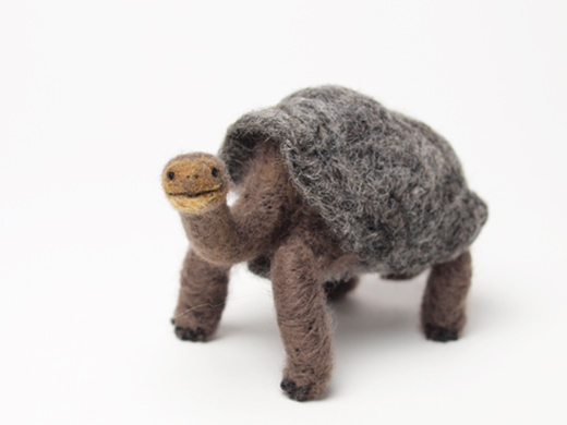 Creature Felt Miki Ichiyama's needle felted tortoise Lonesome George