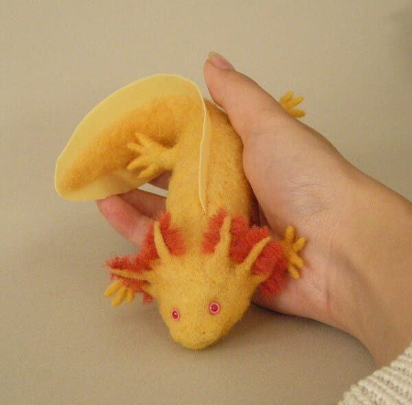 Creature Felt CreturFetur needle felted Axolotl