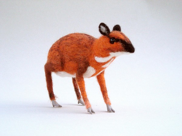 Creature Felt CreturFetur needle felted chevrotain