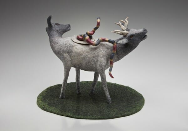 Dream Felt Dream felt in the form of work by the artist Susan Aaron-Taylor Wapiti-Pot