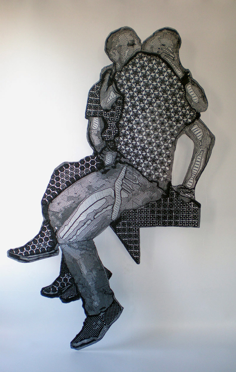 Pierre Fouche | Modern Lace Pierre Fouche - The Kiss (2008), Crochet cotton, 2000 x 1200mm