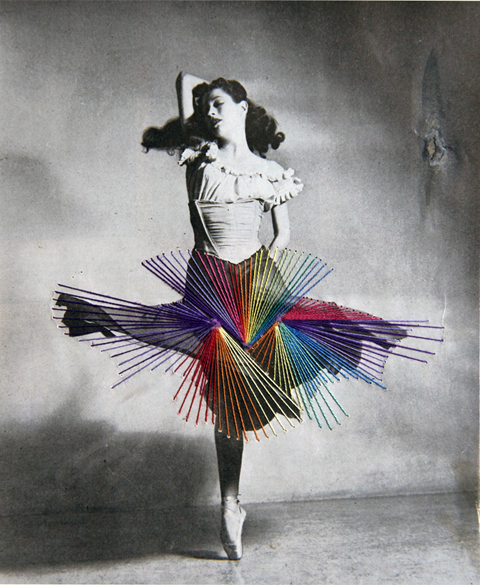 Jose Romussi | Machine Embroidery Jose Romussi - Dancer Diana Adams - Embroidery on photo (2012)
