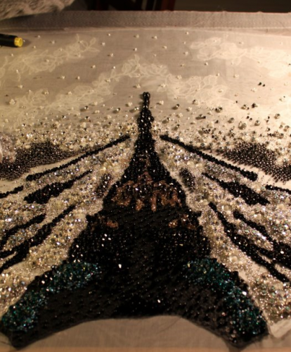 Sequintial Art - Less Is More Lace and diamante jacket Kanye West