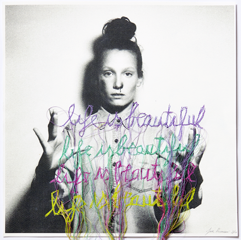 Jose Romussi - Life is Beautiful - sewing machine on photo (2013)