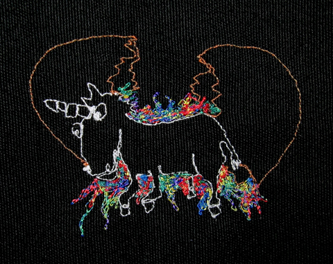 Paul Nosa | Machine Embroidery Paul Nosa - Birth Of A Unicorn - machine embroidery