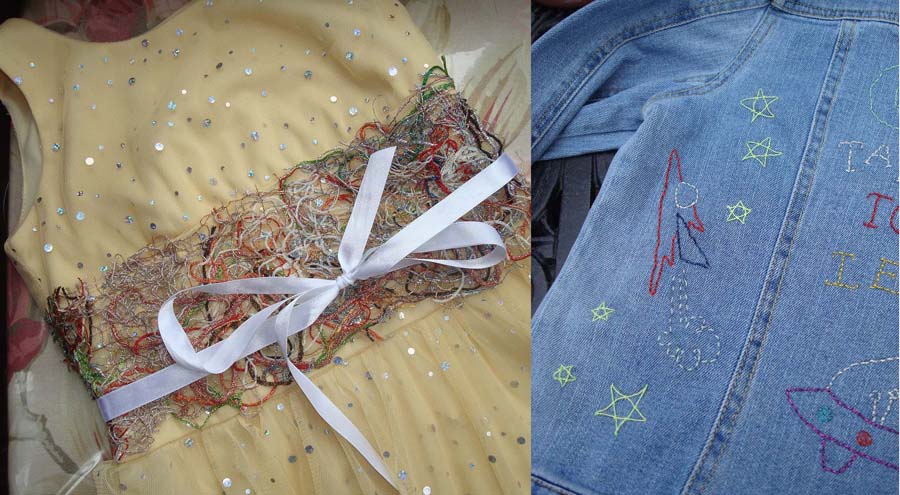 Why Waste Thread? - Craft Them! Machine embroidery or hand embroidery transforms metallic threads into colorful embellishments.