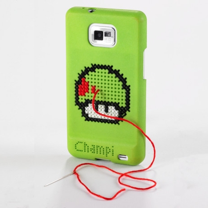 Cross Stitched Samsung Galaxy SII cover by Sculpteo