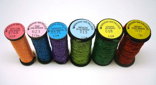 Size Does Matter - Picking The Right Cross Stitch Threads Kreinik makes metallic Braids (a soft, flexible, round thread) in different sizes - perfect cross stitch threads!