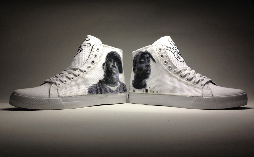 Davey Gravy - East Coast vs West Coast Cross Stitched Shoes