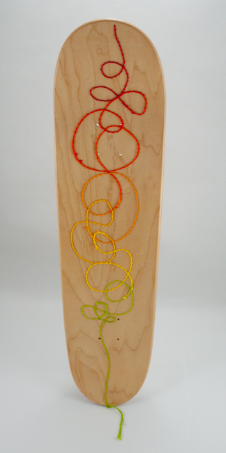 Embroidered Skateboard Deck by Martin Bunyi