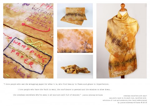 Justine Aldersey-Williams - Surface Tensioner Justine Aldersey-Williams - Timeless Travellers Silk Scarf