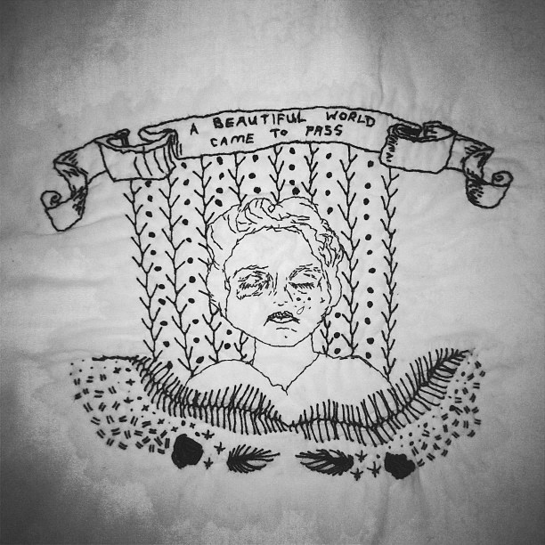Nicole Briant - A Beautiful World Came To Pass - hand embroidery