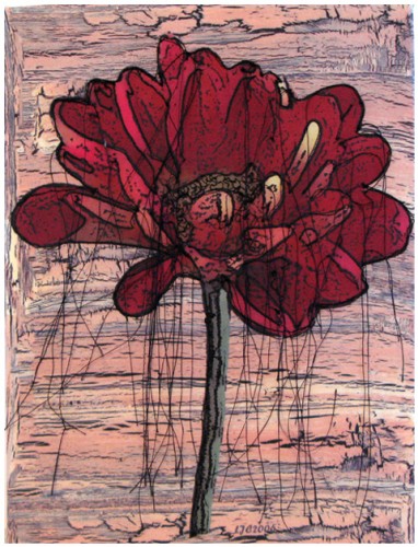 Linda Calverley | Machine Embroidery Linda Calverley - Chrysoncrackle - Fabric Print, Machine Embroidery