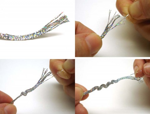 Altered Threads Ruching is easy, just pull out one of the ribbon's woven fibers.