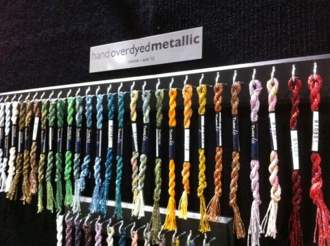 Altered Threads Kreinik metallic threads overdyed by the company Threadworx.