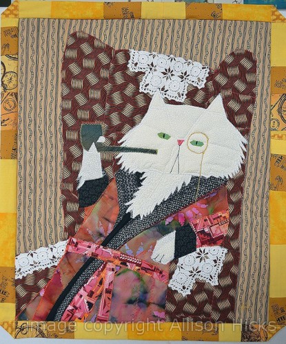 Appliqué Is Awesome - The Essential Guide | Textile Art Allison Hicks - The Smoking Jacket - Applique Art Quilt (2013)