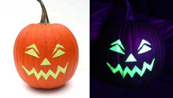 Using Threads For Special Effects A little double-sided tape and Kreinik glow-in-the-dark 1/8" Ribbon makes this pumpkin last longer than the usual carved version.