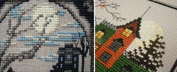Using Threads For Special Effects A moon is a "natural" place to use a glow-in-the-dark thread.