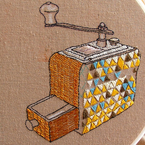Nat Uhing | Hand Embroidery Moulin D'Or WIP by Smallest Forest