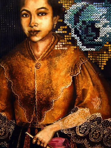 Nat Uhing | Hand Embroidery Señorita Rosa I by Smallest Forest