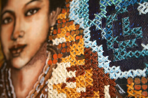 Nat Uhing | Hand Embroidery Señorita Rosa by Smallest Forest