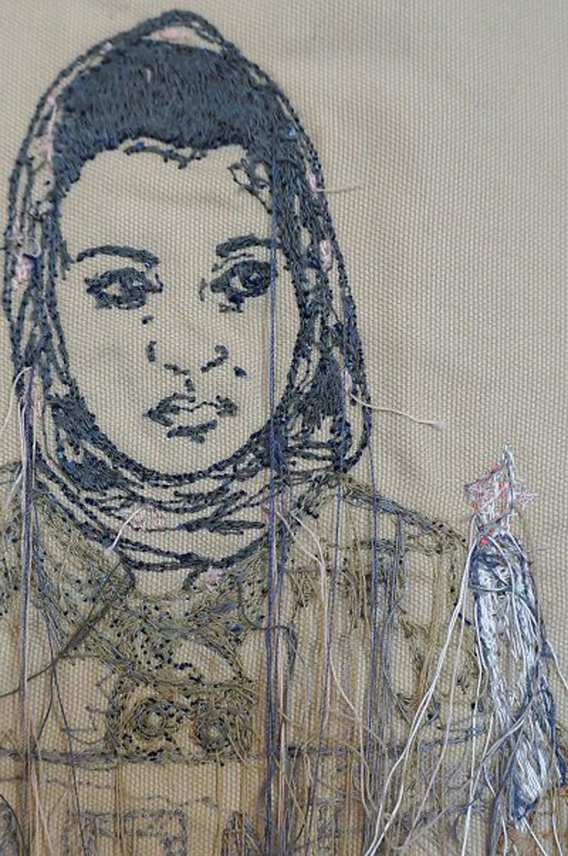 Sophie Strong - Strong Stitching Sophie Strong - Candlelight Protest - Machine Embroidery (detail)