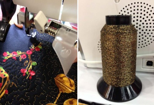 Stitches Unlimited: The Amazing Embroidery Of International Quilt Market Metallic thread machine embroidery