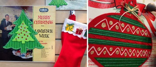 Stitches Unlimited: The Amazing Embroidery Of International Quilt Market Kreinik Iron-on Threads embellish felt and fabric scraps in these holiday designs.