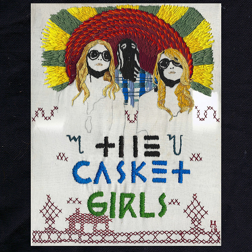William Schaff | Hand Embroidery William Schaff - Artwork for an upcoming Casket Girls release. Hand embroidery on silk. 2013.
