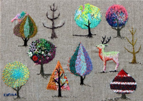 Kimika Hara - Forest - Hand Embroidery Kimika Hara - Forest - Hand Embroidery